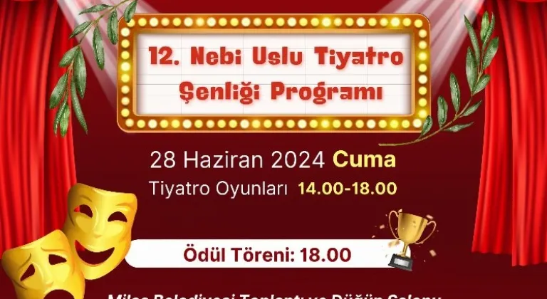 12. Nebi Uslu Tiyatro Şenliği başlıyor