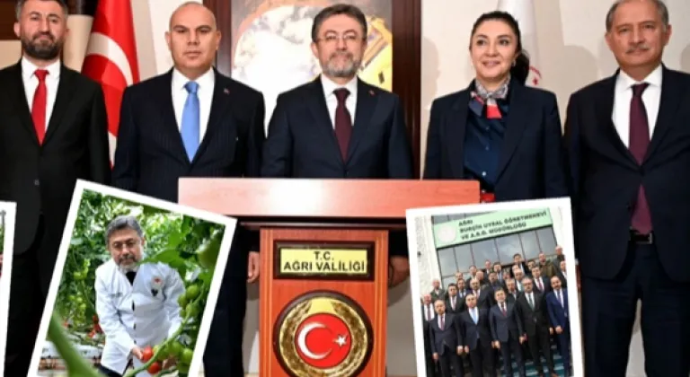 Ağrı'da Bakan Yumaklı'dan organize tarım bölgesine ziyaret