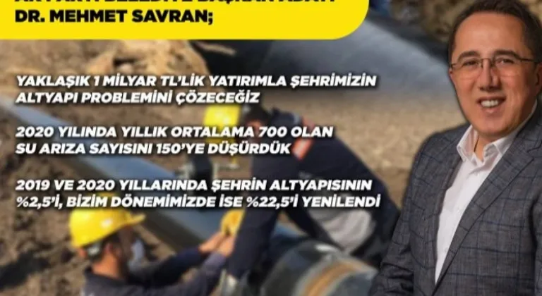 AK Parti Nevşehir Belediye Başkan Adayı Dr. Mehmet Savran'dan Büyük Müjde: Şehrin Altyapı Problemi Çözülüyor!