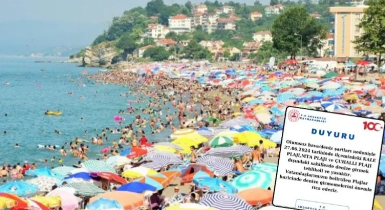 Akçakoca Kaymakamlığı Plajlardan Başka Denize Girişi Yasakladı