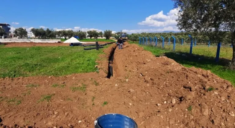 Akhisar'da yeni imar bölgesine altyapı çalışması