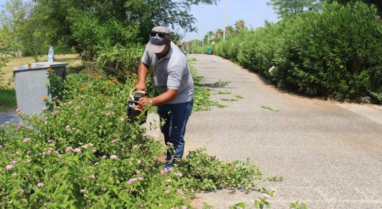 Antalya'da Yeşil Alanlar İçin Harika Bakım Çalışmaları Devam Ediyor