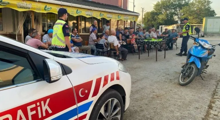 Beğendik’te Motosiklet Sürücülerine Trafik Kuralları Hatırlatıldı