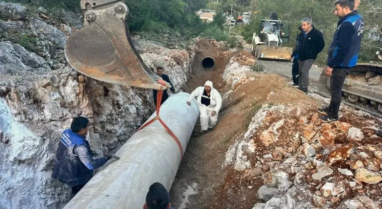 Bodrum'da DSİ Hattında Meydana Gelen Patlamaya Anında Müdahale