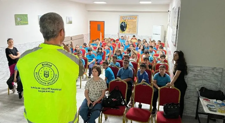 Bursa Büyükşehir'den çocuklara haşere ile mücadele eğitimi