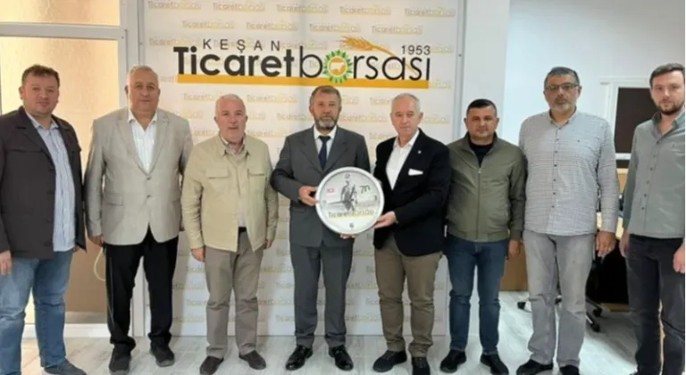 Çorlu Ticaret  Borsası Başkanı Özer Cin'den Keşan Ticaret Borsası’na ziyaret