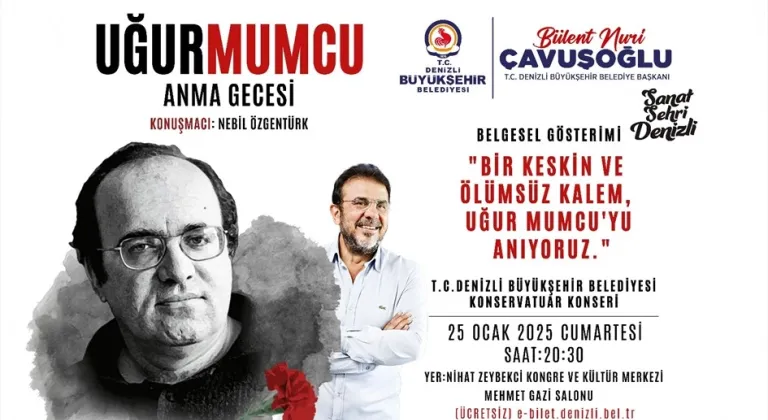 Denizli Büyükşehir, Uğur Mumcu Anısını Özel Bir Geceyle Yaşatacak