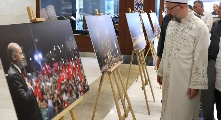 Diyanet İşleri Başkanı Ali Erbaş, MÜSDAV tarafından açılan 15 Temmuz fotoğraf sergisinde konuştu