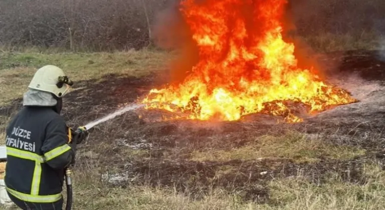 Düzce İtfaiyesi 'Anız' Uyarısı: Doğaya Zarar Vermeden Temizlik Yapın