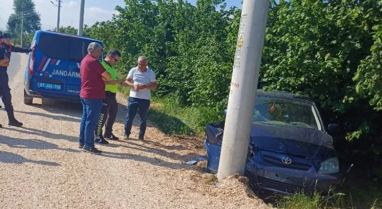 Düzce'de trafik kazası 2 kişi yaralandı