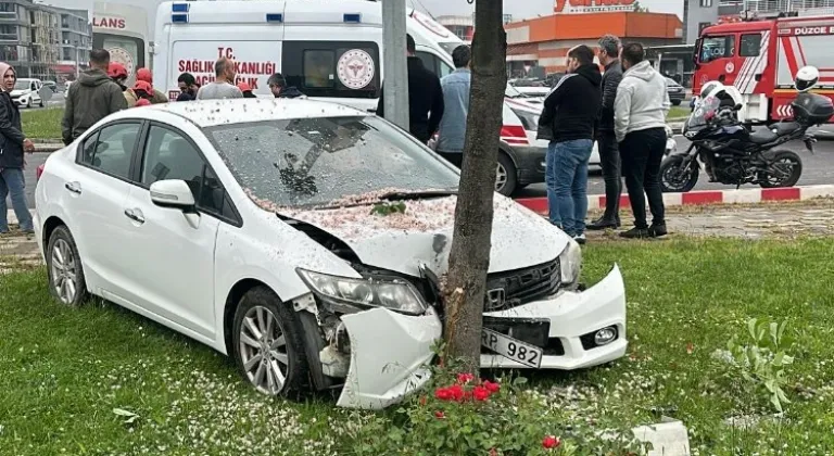 Düzce'de trafik kazası: 2 yaralı