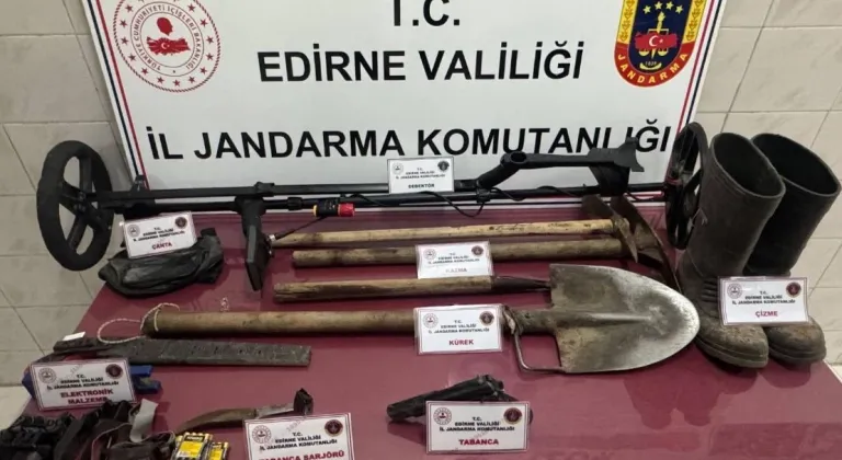 Edirne Enez'de Kaçak Kazı Yapan 2 Şahıs Tutuklandı