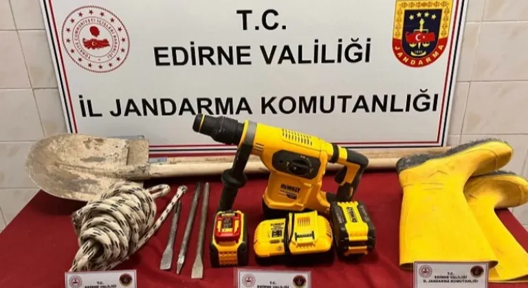 Edirne Enez'de Kaçak Kazı Yapan Suç Şahsı Jandarma Tarafından Yakalandı!