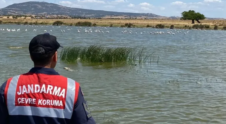 Edirne'de Jandarma Gala Gölü Koruma Faaliyetlerini Sürdürüyor