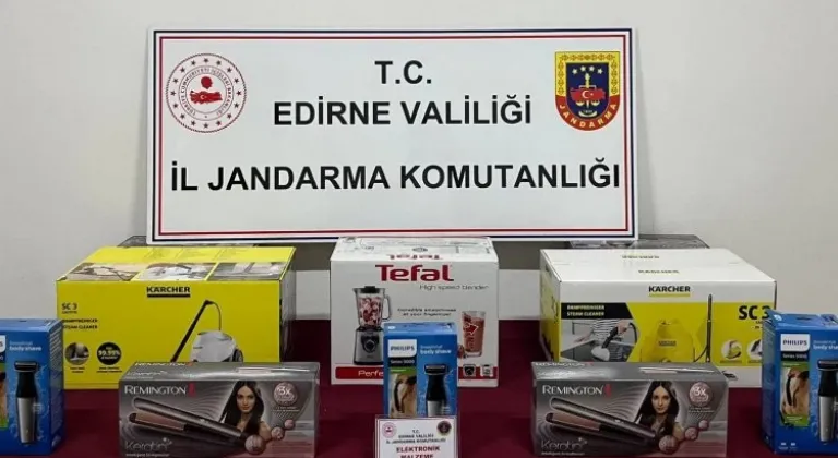 Edirne'de Kaçak Elektronik Eşyaların Ele Geçirilmesi Haberi