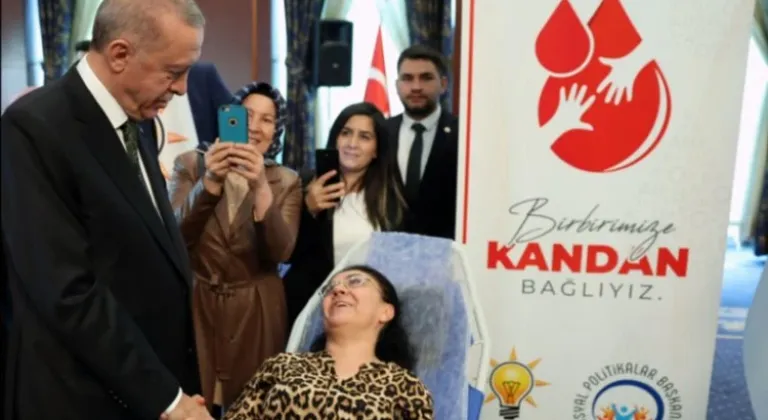 Erdoğan'dan kan bağışçılarına ziyaret