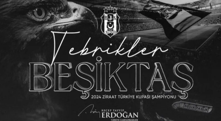 Erdoğan'dan şampiyon Beşiktaş'a kutlama