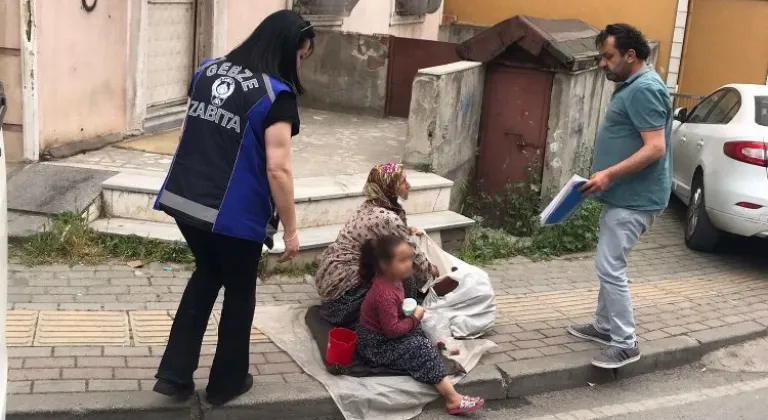 Gebze Zabıta ekiplerinden Dilencilere Sert Müdahale