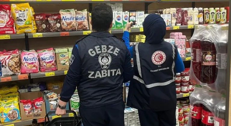 Gebze'de Marketlerde Fiyat Etiketleri Denetlendi