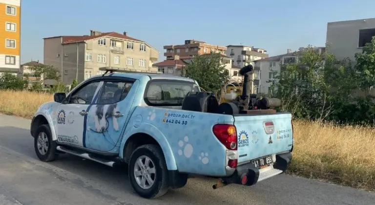 Gebze'de Sinek ve Haşerelere Karşı Yoğun İlaçlama Çalışmaları Devam Ediyor