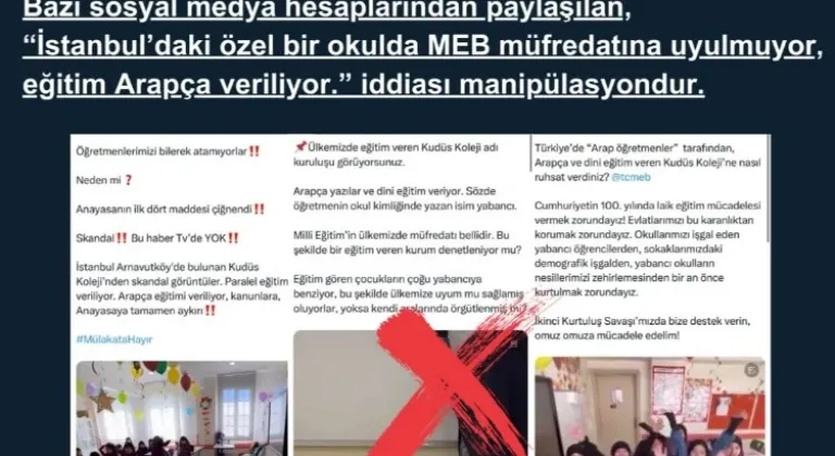 İletişim: Özel okulda müfredata uyulmuyor iddiaları manipülasyon