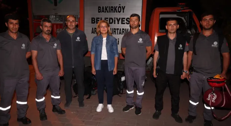 İstanbul Bakırköy'ün BAKUT'u İzmir'de yangın bölgesinde