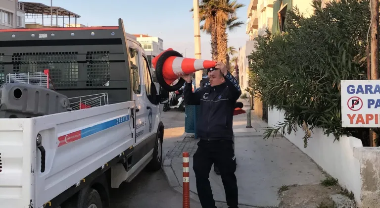 İzmir Güzelbahçe Zabıta Ekipleri İşgale Geçit Vermiyor