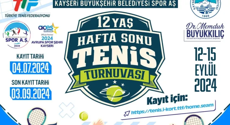 Kayseri 2024 Avrupa Spor Şehri Ünvanını Taçlandırıyor: 12 Yaş Hafta Sonu Tenis Turnuvası'na Ev Sahipliği Yapacak