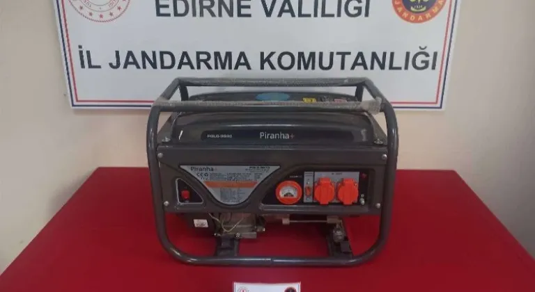 Keşan Jandarması Elektrik Jeneratörünü Sahibine Teslim Etti