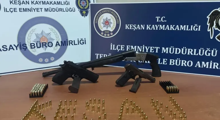 Keşan'da aranan şahıs saklandığı çiftlikte yakalandı