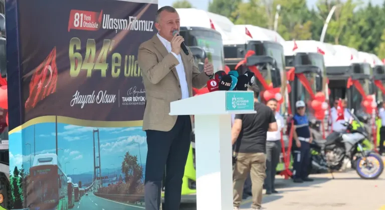 Kocaeli'de 50 Yeni Otobüs Hizmete Alındı - Ulaşımpark Filosuna Modern Dokunuş