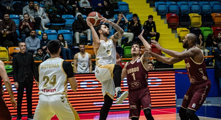 Konya Büyükşehir Belediyespor, Bandırma Bordo Basketbol'u Mağlup Etti