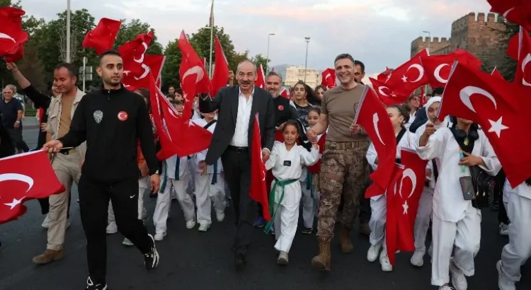 KTO, KAYSO ve KTB, 15 Temmuz Zaferi Anma Töreninde Demokrasi Nöbetinde Yer Aldı