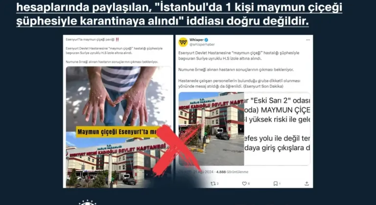 'Maymun Çiçeği'nin Türkiye iddiaları dezenformasyondan ibaret