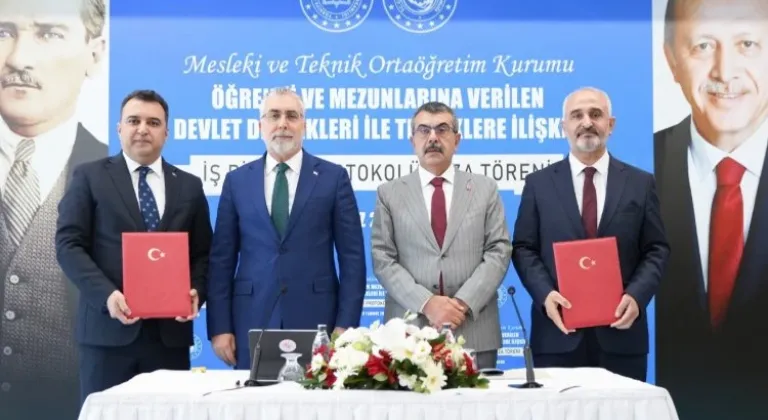 Mesleki ve Teknik Eğitim Alanında Devlet Teşviki İçin Yeni İş Birliği Protokolü İmzalandı