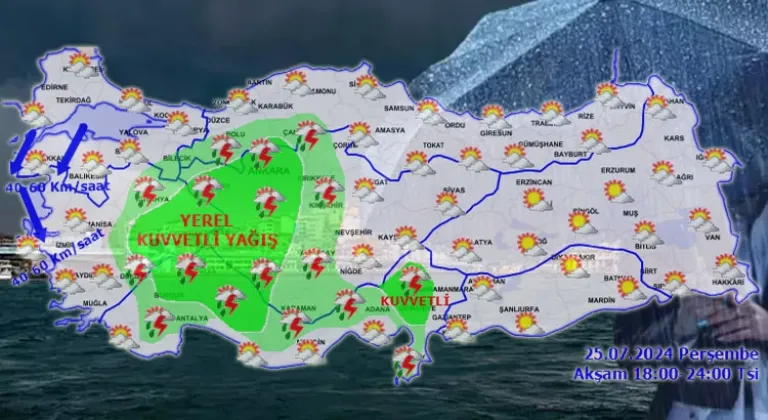 Meteoroloji raporuna göre Türkiye'nin batısı yağmurlu: İşte Detaylar