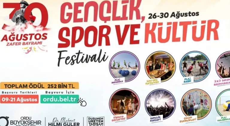 Ordu'da Spor ve Kültür Festivali Heyecanı