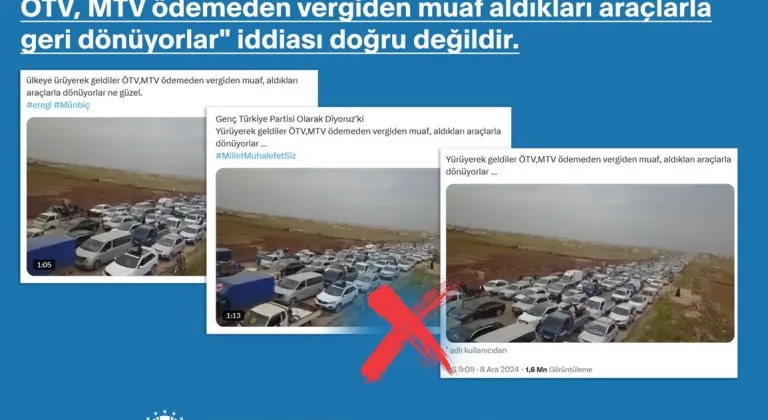 Suriyelilerin ayrıcalıklı dönüş iddialarına İletişim'den açıklama